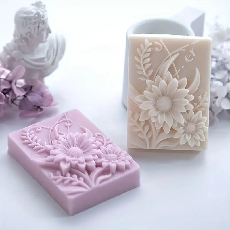 Soap Making Additives - 3D цветок квадратное мыло силиконовая форма