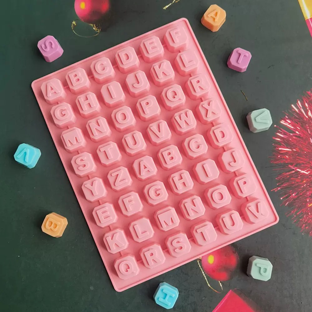 Soap Making Designs - 48-литер Enghish буква алфавита силиконовая форма