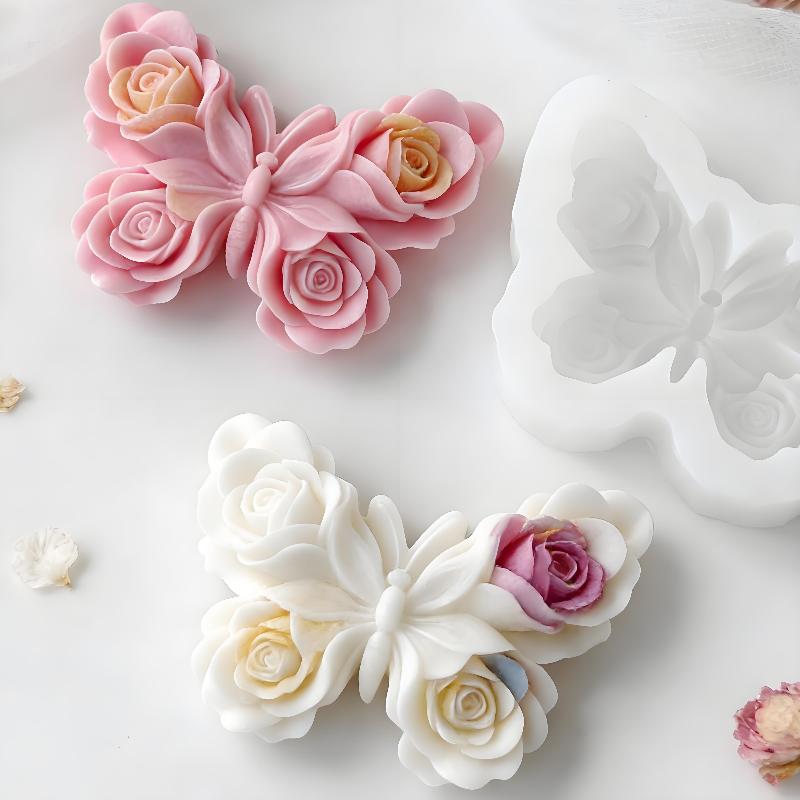 Soap Making Designs - Силиконовая форма DIY «Роза и бабочка»